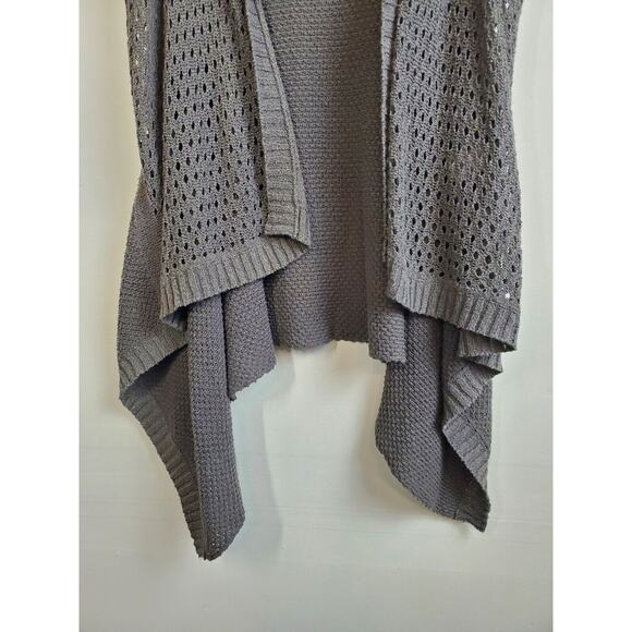 Sacred Threads‎ Womens Small Open Front Cardigan Sweater Layering Brown Bohemian - Picture 2 of 10